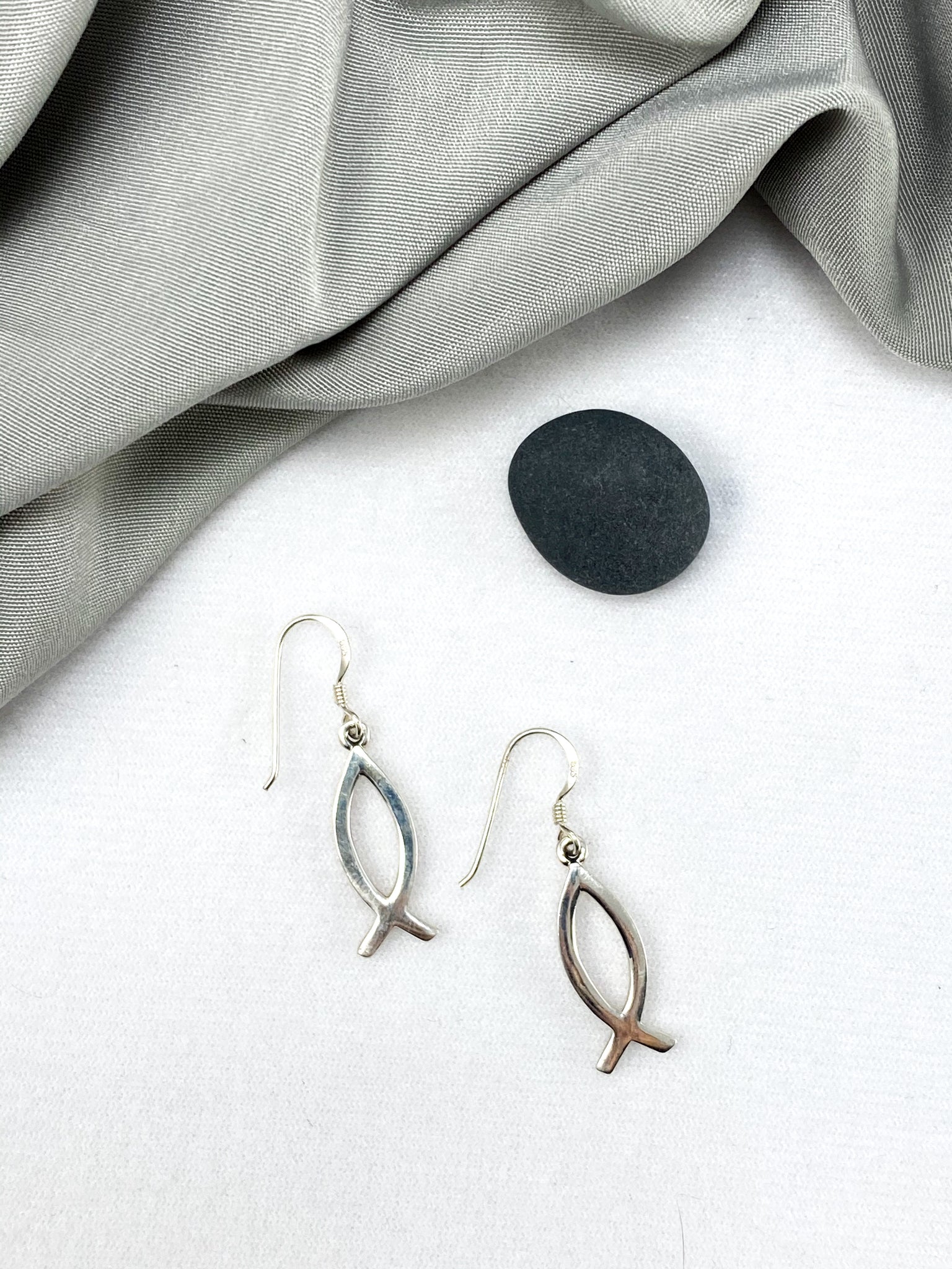 Angel Fish Earrings, Sterling Silver & Crystal | Island Sun Jewelry Beach  Haven NJ