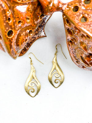 24k Gold Plated Swirl Earrings